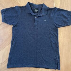 Boys size 14-16 Calvin Klein Blue Short Sleeve Polo Shirt